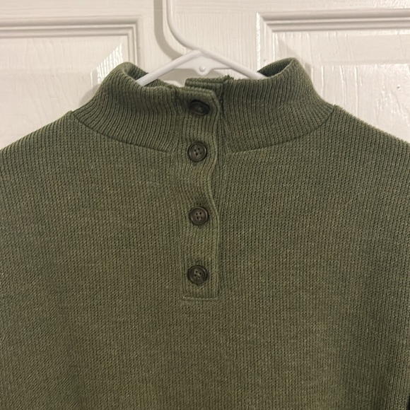 Madewell Mockneck Button-Back Top Sweater NWT In Loden Green Size Small - Picture 6 of 9
